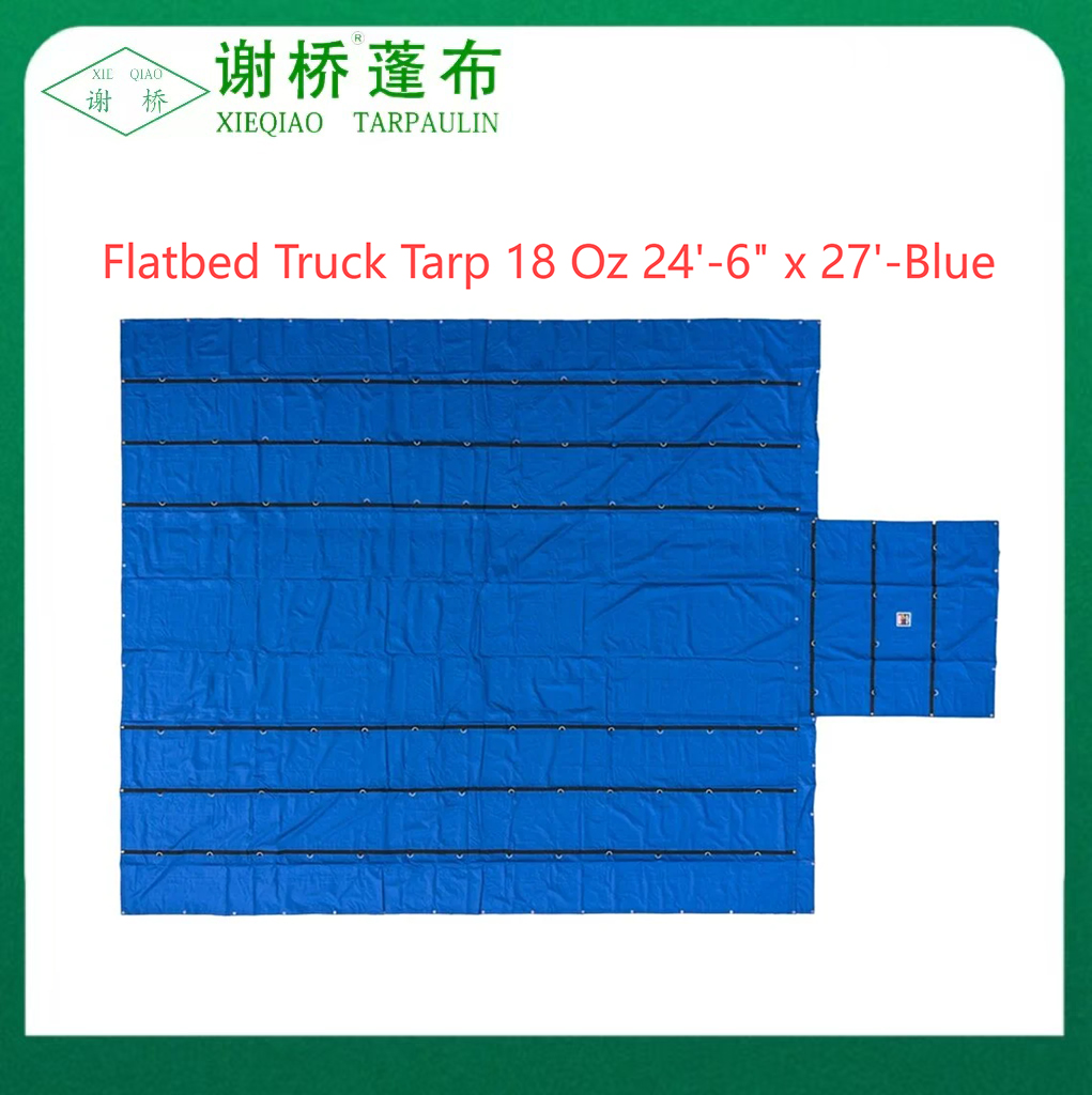 18oz Flatbed CARRUS TARP XXIV "-6" "X27" (VIII "stilla) -blue