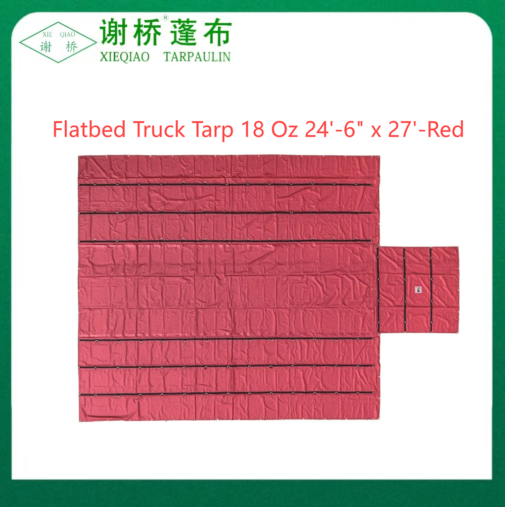 18oz Flatbed CARRUS TARP XXIV "-6" "x27" (VIII "stilla) -red