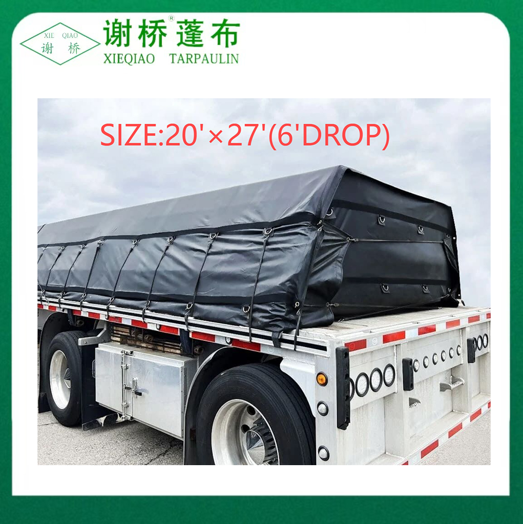 18oz Flatbed CARRUS TARP XX "X27" (VIII "gutta) -Black